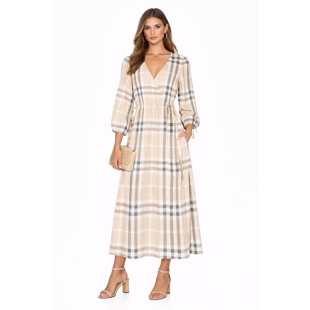 Burberry Check Beige and Black Dress US 8 NWT - Picture 3 of 9